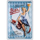Nostalgic-Art 22335 Retro Blechschild Hurra Bier –...