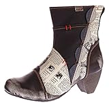 TMA Damen Stiefeletten 8911 echt Leder Stiefel Muster...