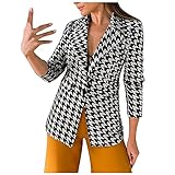 Dasongff Damen Elegant Langarm Blazer Sakko Coat Blazer Mit...