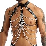 Agoky Herren Einstellbare Leder Body Körper Brust Harness...