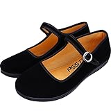 pestor - Mary Jane Schuhe Damen , Schwarz (schwarz), 38 EU
