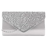 MEGAUK Damen Clutch Glitzer Elegant Abendtasche Glänzend...