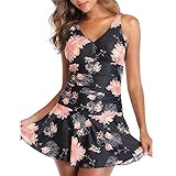 Summer Mae Damen Badekleid Plus Size Geblümt Figurformender...