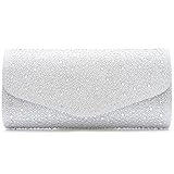 Vain Secrets Damen Abendtasche Clutch Brauttasche Silber...