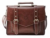 ECOSUSI Umhängetasche Damen Vintage Laptoptasche 14.7'...