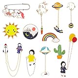 Pins Anstecker, XiXiRan 12 Stück Anstecker Pin Kinder,...