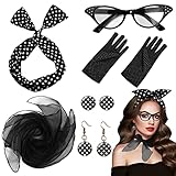 6 Stücke Rockabilly Accessoires Damen, 50er Jahre Kleider...