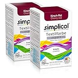 simplicol Textilfarbe expert Kirsch-Rot 1704, 2er Pack:...