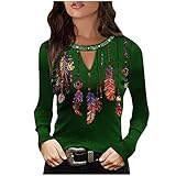Masrin Bluse Damen Mode Heißbohren Aushöhlen Tops Vintage...