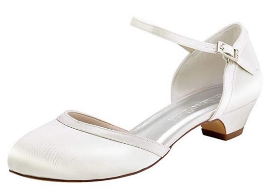 Elegantpark Brautschuhe flach weiß mit Riemchen