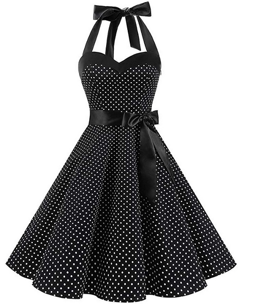 Rockabilly Kleid Petticoat Kleid Damen Polka Dots