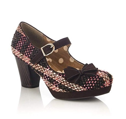 Ruby Shoo Damen Schuh Crystal Vintage Tweed Retro Pumps