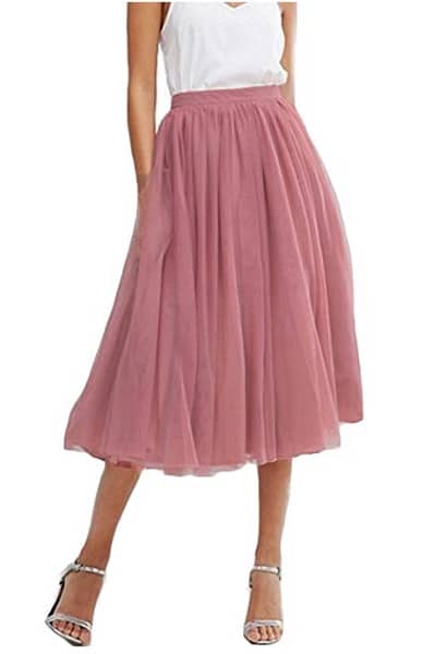 Tüllrock Damen lang rosa